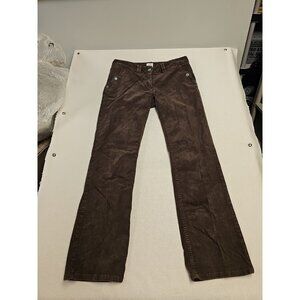 L.O.G.G. H&M Women's  Stretch Corduroy Pants Size 12 Brown Boho Detailed Buttons